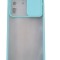 Huse silicon cu protectie camera slide Samsung Galaxy S20 Ultra , Turcoaz