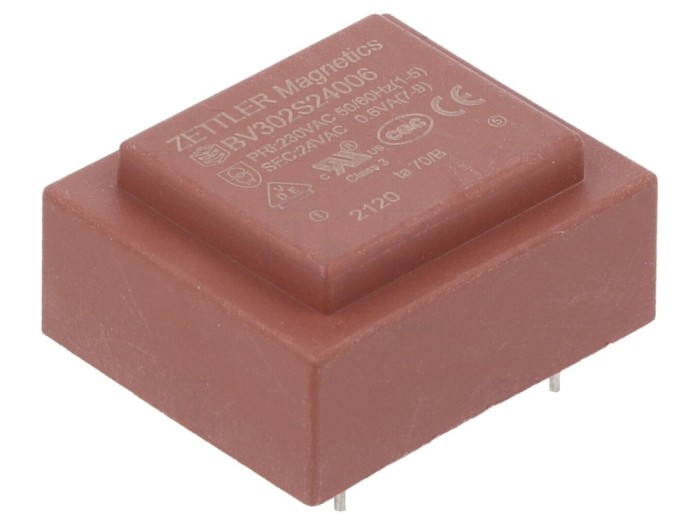 Transformator PCB 0,6VA 230V 24V