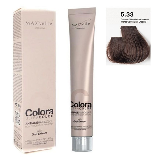 Saten deschis auriu intens 5.33 Vopsea Colora MaXXelle cu extract de Goji 100 ML