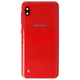 Capac Baterie Samsung Galaxy A10 A105 Rosu + Geam Camera Butoane Laterale