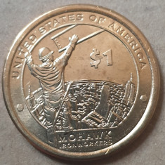 Monedă 1 Dollar 2015 USA Sacagawea, Mohawk Ironworkers, necirculata, lit. D/P