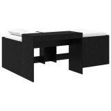 vidaXL Cadru de Pat cu Birou 2 pcs Stejar artizanal 90 x 190 cm 3422676