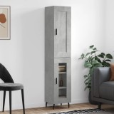 Cumpara ieftin Dulap &icirc;nalt, gri beton, 34,5x34x180 cm, lemn prelucrat