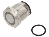 Comutator anti-vandalism ONPOW - SPST, 10A/24VDC, IP65, Iluminare LED
