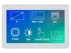Ecran TFT LED 5&quot; 800x480 540cd/m2
