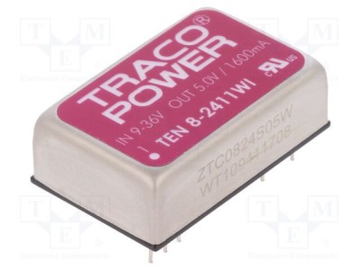 Convertor DC/DC 8W TRACO POWER 9-36VDC la 5VDC 1600mA DIP24 foto