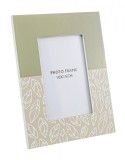 Cumpara ieftin Rama foto de masa lemn verde crem 17 cm x 22 h