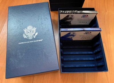 Cutie depozitare set monede SUA S.U.A. foto