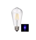 Bec Vintage LED E27 ST64 4W 185-240V (Edison retro)-Culoare Albastru