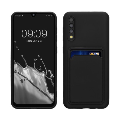 Husa Kwmobile pentru Samsung Galaxy A50, Negru, Silicon, KWM000021KQ001C foto