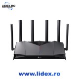 Router Wireless Gigabit TP-LINK Archer GE400 BE6500, Wi-Fi 7, Dual-Band 688 + 5765 Mbps, negru