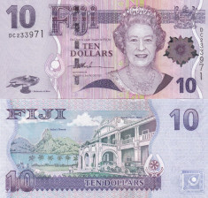 Fiji 10 Dollars 2007 UNC foto