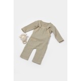 Set bluza si salopeta, Winter muselin, 100% bumbac - Verde, BabyCosy (Marime: 9-12 luni)