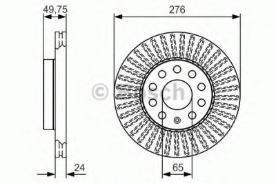 Disc frana VW GOLF VII (5G1, BE1) (2012 - 2016) BOSCH 0 986 479 C47 foto