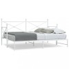VidaXL Pat de zi cu șuviț fără saltea Alb 90x190 cm Oțel 4104688