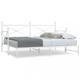 VidaXL Pat de zi cu șuviț fără saltea Alb 90x190 cm Oțel 4104688
