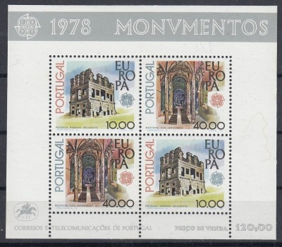 Portugalia - EUROPA 1978 - BL - MNH foto