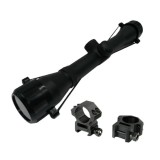 Cumpara ieftin Set Luneta Airsoft 4X32, 29.5 cm si Inele de montura 22 mm, metalice, negre