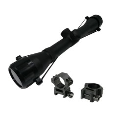 Set Luneta Airsoft 4X32, 29.5 cm si Inele de montura 22 mm, metalice, negre