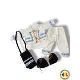 Cumpara ieftin Costum traditional pentru baietei - cu ciupici si gentuta