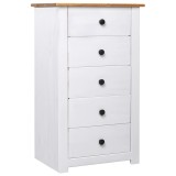 Cumpara ieftin Servanta, alb, 46 x 40 x 89 cm, lemn de pin, gama Panama
