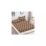Cumpara ieftin Husa de Pat + 2 Fete de Perna din Finet 180x200cm - JO849 Maro cu Buline
