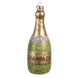 Cumpara ieftin Set 12 ornamente sticla multicolora brad Sampanie 5x14 cm