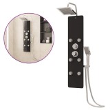 Cumpara ieftin Unitate panou de dus, negru, 25x47,5x130 cm, sticla