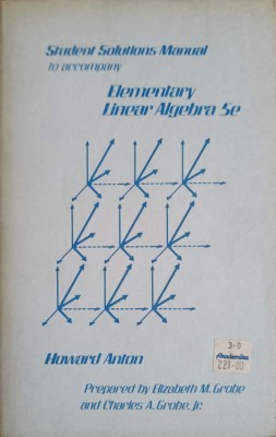 ELEMENTARY LINEAR ALGEBRA 5e-HOWARD ANTON-249602 foto