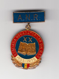 Insigna XX ani Asociatia Nevazatorilor din RSR (A.N.R.), 1955-1975, Romania de la 1950
