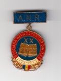 Insigna XX ani Asociatia Nevazatorilor din RSR (A.N.R.), 1955-1975