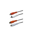 Cablu prelungitor 2x RCA 2.5m mama-tata Header EDC