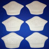 Set 6 protecții calcai / branturi cu pernite Albe 5mm