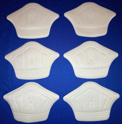 Set 6 protecții calcai / branturi cu pernite Albe 5mm foto