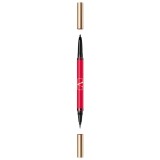 Valentino, Twin Liner, Cu două capete, Creion eyeliner gel, 02, Negru &amp; Rosso, 8 g
