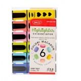 Marker evidentiator cu lichid Macaron set 6 DACO, MK406/6M
