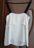 bluza culoarea untului H&amp;M cu bretele negre, eleganta masura 34