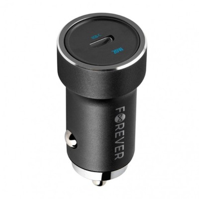 Incarcator Auto Forever CC-06, 20W, 3A, 1 x USB-C, Negru foto