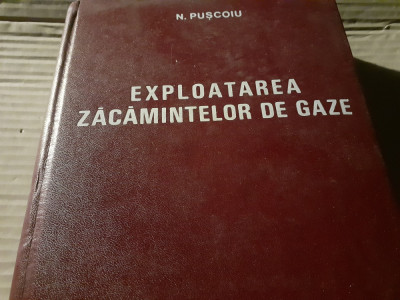 EXPLOATAREA ZACAMINTELOR DE GAZE - N. PUSCOIU, ED TEHNICA 1970, 526 P foto