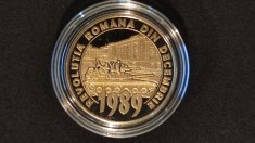 Romania - moneda aniversara PROOF - 50 bani 2019 N - revolutia 1989 - in capsula