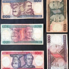 SV * Brazilia LOT 100 - 200 - 500 - 1000 - 5000 CRUZEIROS 1970 - 1980 * VG / F