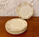 6 FARFURII DIN PORTELAN CREM- MARCAJ H&amp;Co HEINRICH SELB BAVARIA- CHRISTINE D17,8cm