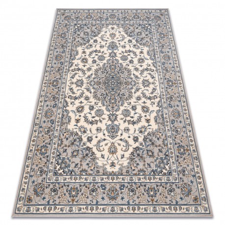 Covor L&acirc;nă NAIN Ornament, cadru, 7335/51635 bej / albastru, 120x170 cm