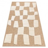 SPARK 0710A covor bej / cremă - Geometric, sisal, structural, 120x170 cm