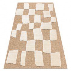 SPARK 0710A covor bej / cremă - Geometric, sisal, structural, 80x150 cm