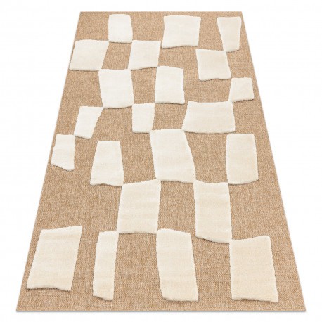 SPARK 0710A covor bej / cremă - Geometric, sisal, structural, 200x290 cm