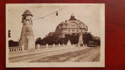 Timisoara Podul peste Bega cu tramvai C.P. necirc. foto