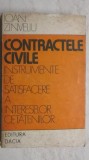 Ioan Zinveliu - Contractele civile (cu dedicatie si semnatura autorului), 1978, Dacia