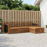 Cumpara ieftin Set de canapele de exterior 4 buc. 3-Locuri natural