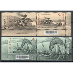 Moldova 2022 Mi 1189/90 + vinieta MNH - Europa: Povesti si legende